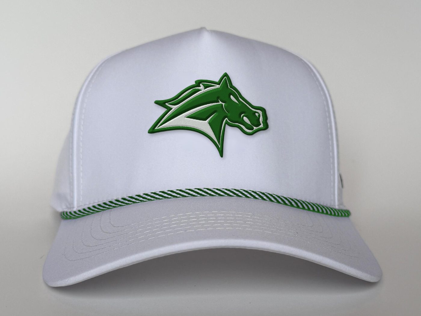 Colts sample hat, front, with the 3D puff Colts horse